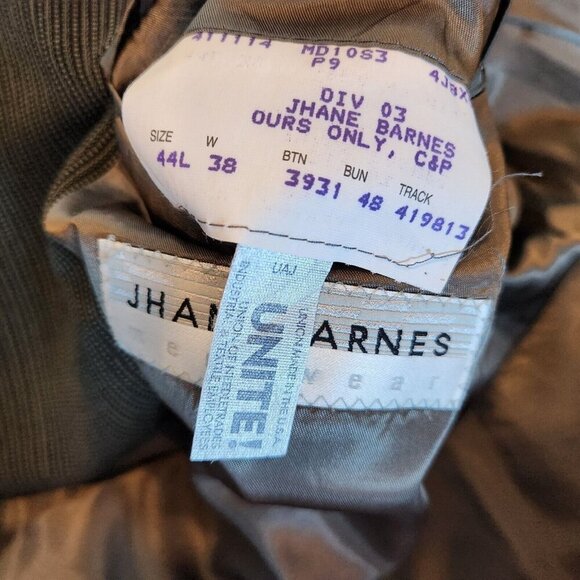 Vintage JHANE BARNES Mens Blazer Sport Coat Size 44L Textured Union Made USA - Picture 3 of 8